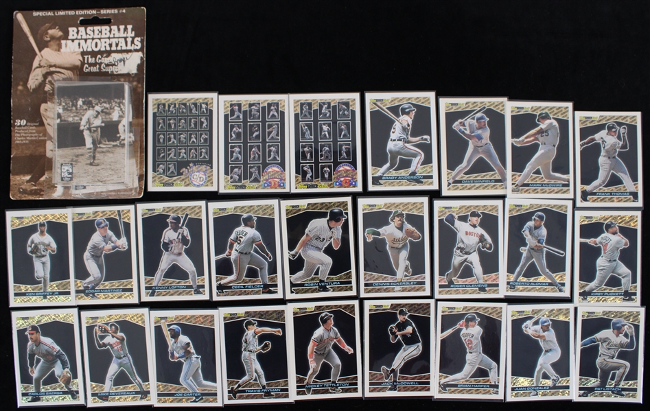 1980s-2010s Baseball, Football Trading Card Collection (Lot of 145+)