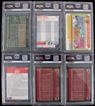 1980-89 Ozzie Smith St Louis Cardinals PSA Slabbed Trading Cards (Lot of 6) 