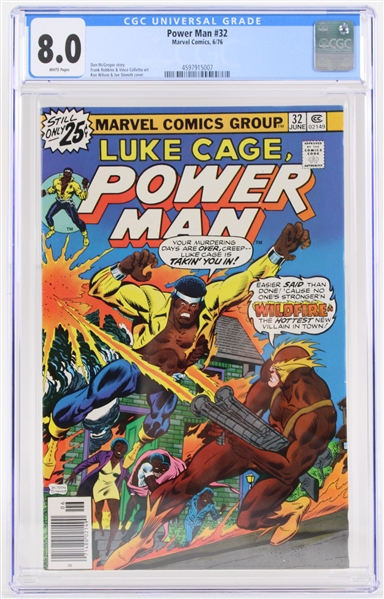 1976 Luke Cage Power Man #32 Marvel Comics (CGC Slabbed 8.0)