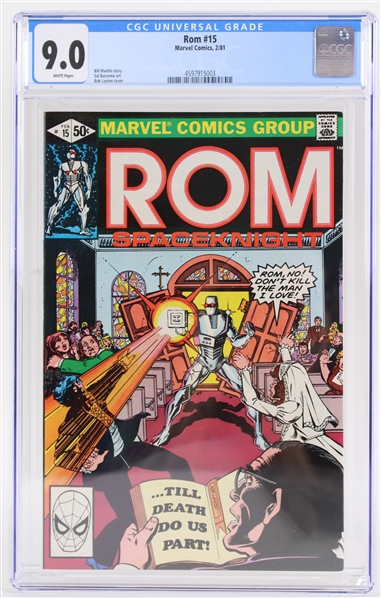 1981 Rom Spaceknight #15 Marvel Comics (CGC Slabbed 9.0)
