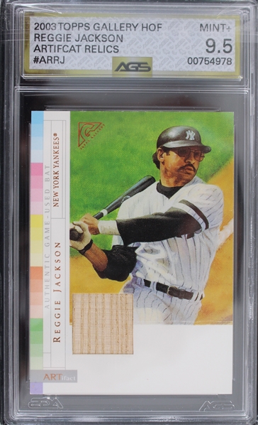 2003 Reggie Jackson New York Yankees Topps Gallery HOF (AGS Slabbed 9.5 MINT+) 