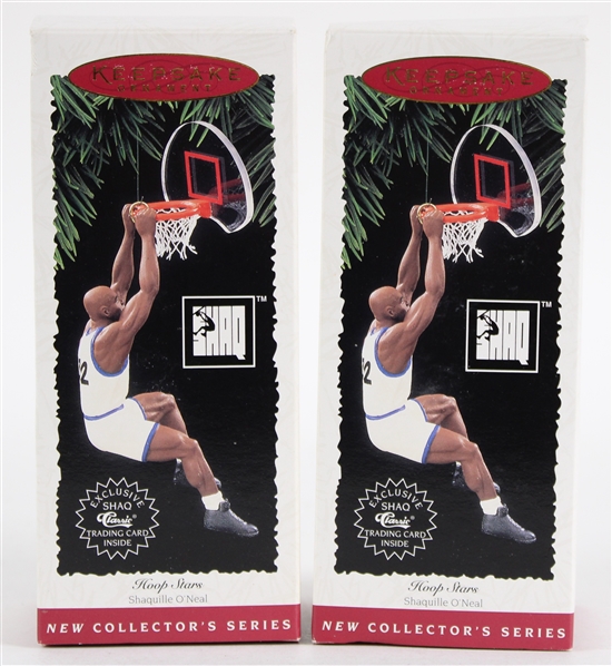 1995 Shaquille ONeal Hallmark Collector Series 6" Ornaments (Lot of 2)