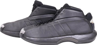2001 (March 19) Kobe Bryant Game Worn & Signed Adidas Kobe 1 Shoes (27 Pts., 12 Reb.) – (PSA/DNA, Beckett, MEARS LOA)