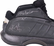 2001 (March 19) Kobe Bryant Game Worn & Signed Adidas Kobe 1 Shoes (27 Pts., 12 Reb.) – (PSA/DNA, Beckett, MEARS LOA)