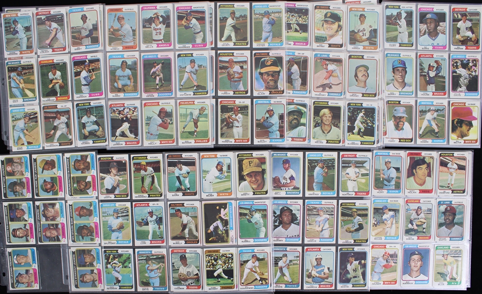1974 MLB Topps Trading Cards (Lot of 400+)