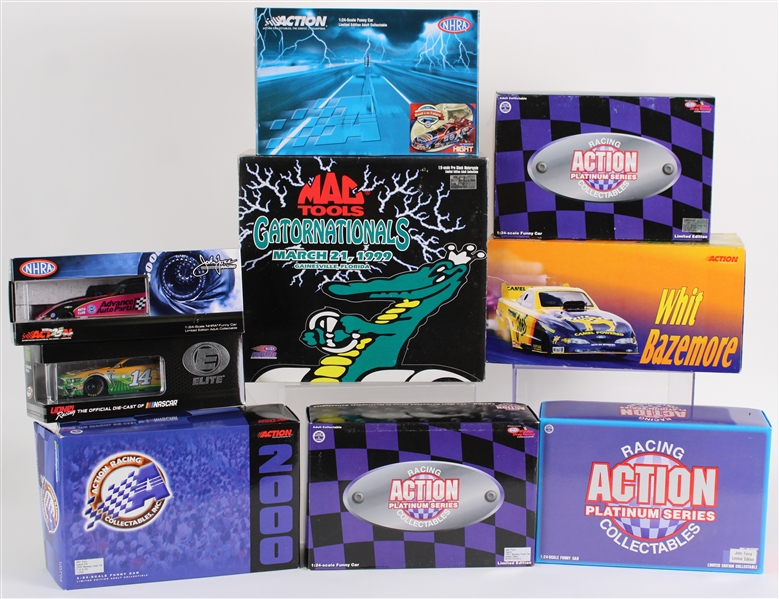 1990s-2000s Model Cars w/ John Force, Clint Bowyer & more (Lot of 9)