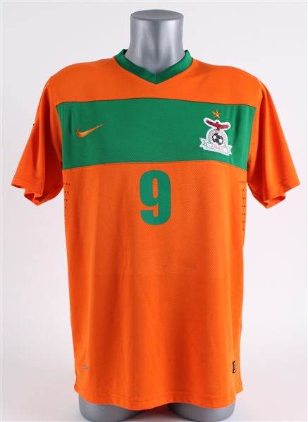 2006 circa Collins Mbesuma Zambia National Team Africa Cup Jersey (MEARS LOA) 