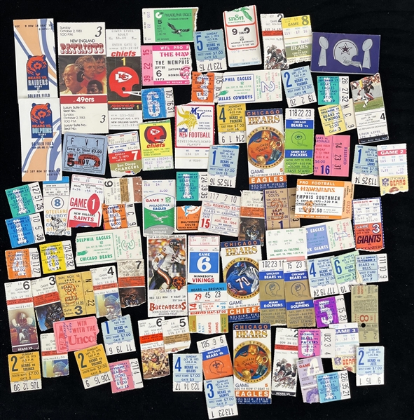 1960s-90s Football Ticket Stubs (Lot of 75)
