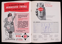 1965 Minnesota Twins vs Los Angeles Dodgers World Series Program 