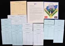 1987-96 MLB Batting Order Cards, Umpire Expense Account Cards & more (Lot of 24)