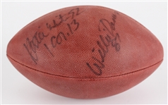 1960s-90s Reggie White & Willie Davis Signed Football (JSA) 