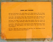 1960s Green Bay Packers Full Size Team Photo Pennant 