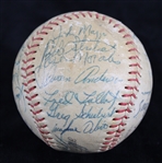 1970 Jose Tartabull, Don Young & more Team Signed Iowa Oaks Baseball (JSA)