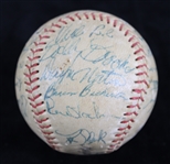 1970 Jose Tartabull, Don Young & more Team Signed Iowa Oaks Baseball (JSA)