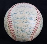 1970 Jose Tartabull, Don Young & more Team Signed Iowa Oaks Baseball (JSA)