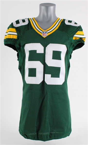 2013-17 David Bakhtiari Green Bay Packers Signed Home Jersey *MEARS A5*
