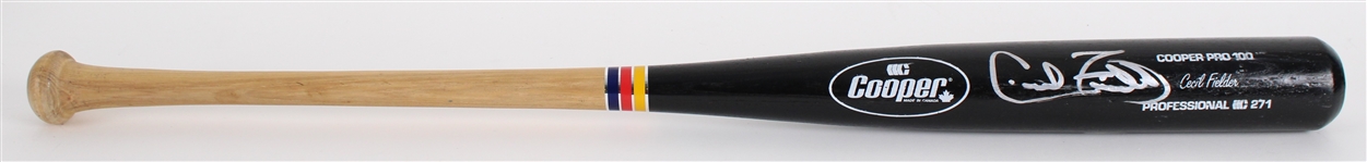 **LIVE MONDAY** Cecil Fielder Signed Bat (JSA)