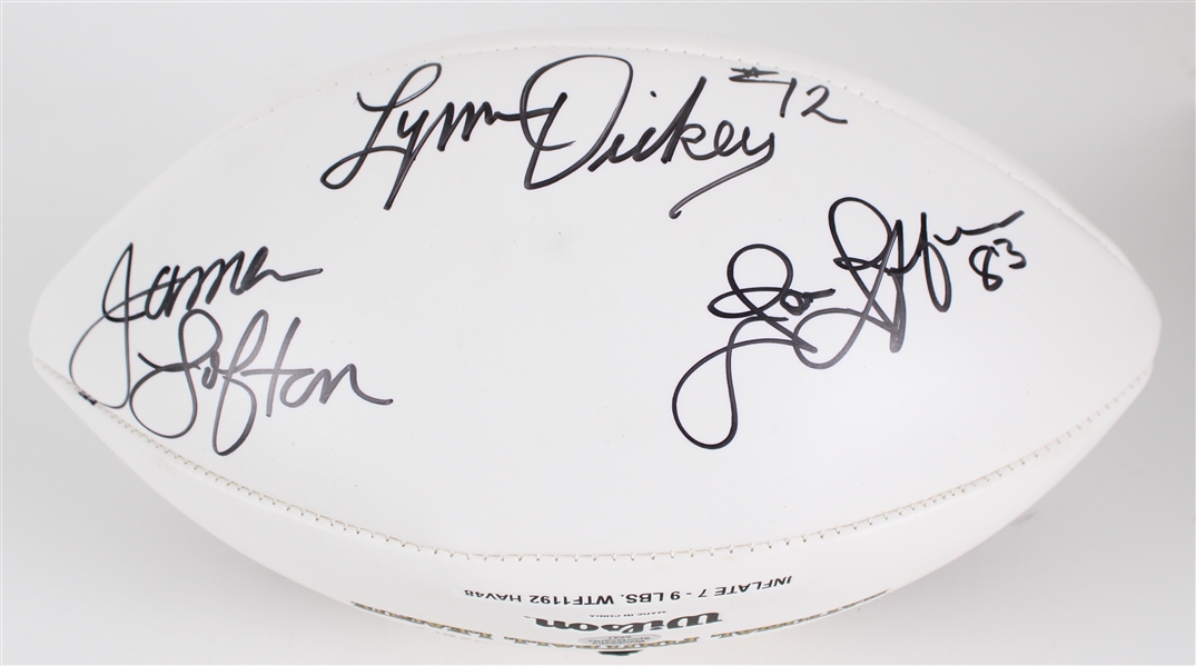 1970s-80s Lynn Dickey, James Lofton, John Jefferson Packers Signed Football (JSA)