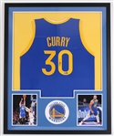 2009-present Stephen Curry Golden State Warriors Signed 34"x42" Framed Jersey (SWAU)