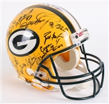 1997 Mark Chmura, Brett Favre Green Bay Packers & more Multi Signed Helmet (JSA)