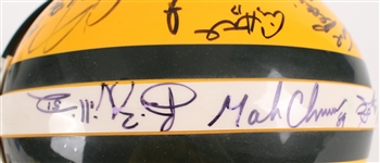 1997 Mark Chmura, Brett Favre Green Bay Packers & more Multi Signed Helmet (JSA)