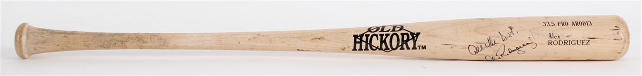 2004 Alex Rodriguez Old Hickory Signed Professional Model Game Used Bat (JSA) MEARS A8