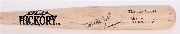2004 Alex Rodriguez Old Hickory Signed Professional Model Game Used Bat (JSA) MEARS A8