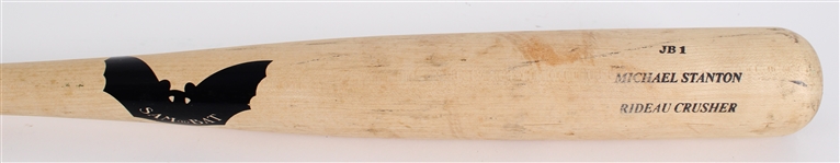 2009-2010 circa Michael (Giancarlo) Stanton Professional Model Game Used Sam Bat (MEARS A8)