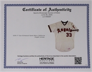 1976-77 Don Kirkwood California Angels Game Worn Jersey (Heritage COA)