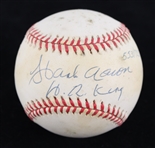 1994-99 Hank Aaron Milwaukee Braves Signed 553/755 ONL Coleman Baseball (JSA) 