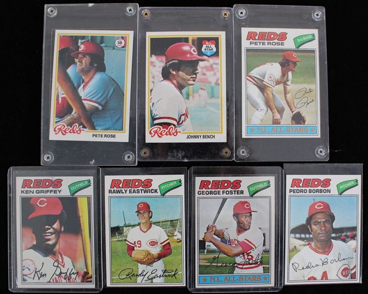 1977-1978 Cincinnati Reds Topps Trading Cards (Lot of 39)