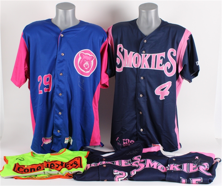 2000s Las Vegas Aviators & Tennessee Smokies Minor League Game Worn Jerseys (Lot of 5)