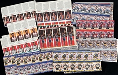 1990s Basketball, Football, Desert Storm & more Uncut Trading Card Sheets (Lot of 260+)