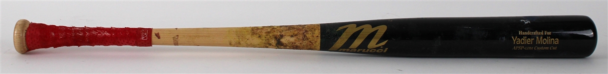 2020 Yadier Molina St Louis Cardinals Marucci Professional Model Game Used Bat (MEARS A10)