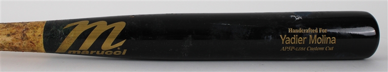 2020 Yadier Molina St Louis Cardinals Marucci Professional Model Game Used Bat (MEARS A10)
