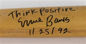 1966 circa Ernie Banks Chicago Cubs Hillerich & Bradsby Louisville Slugger Signed Professional Model Game Used Bat w/ HR #417, 9/2/66 & Think Positive Inscription (JSA / MEARS LOA)