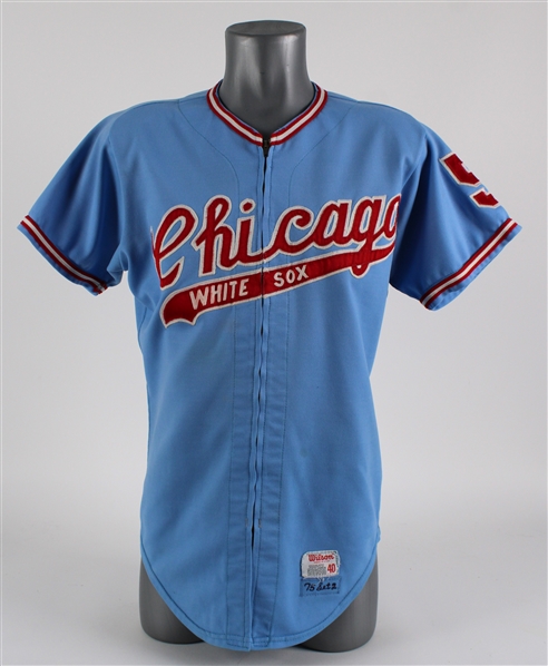 1975 Bill Sharp Chicago White Sox Game Worn Road Jersey (MEARS LOA/ Restored))