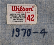 1970 Hopkins / Monchak Game Worn Road Jersey (MEARS LOA)