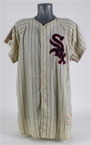 1961 Frank Baumann Chicago White Sox Game Worn Home Jersey (MEARS / Restored Numbers)