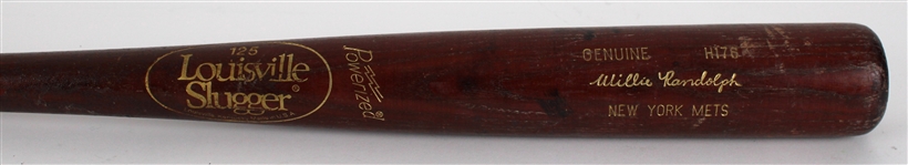 1992 Willie Randolph New York Mets Louisville Slugger Professional Model Bat (MEARS LOA)