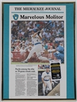 1987 Paul Molitor Milwaukee Brewers Signed 18"x24" Framed Marvelous Molitor Poster *JSA* 