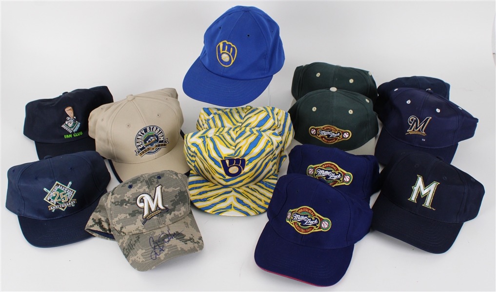 1990s-2000s Milwaukee Brewers SGA New Vintage Style Caps (Lot of 15)