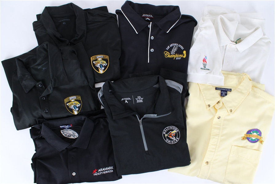 1990s-2000s Stadium Staff Polos & Long Sleeve Shirts w/ Logos (Lot of 7)