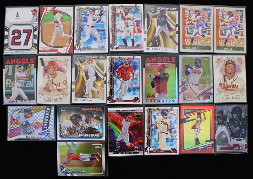 2021-23 MLB Trading Cards w/ Shohei Ohtani, Mike Trout & more (Lot of 21)