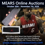 2012 LeBron James Miami Heat Eastern Conference Semi-Finals Documented Game Worn Headband (Direct Provenance/MEARS LOA) "Chosen Ones 1st Title" 