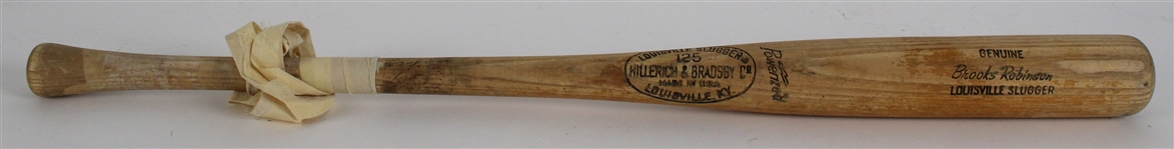 1974 Brooks Robinson Baltimore Orioles Hillerich & Bradsby Louisville Slugger Professional Model Game Used Bat (MEARS LOA)