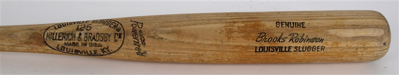 1974 Brooks Robinson Baltimore Orioles Hillerich & Bradsby Louisville Slugger Professional Model Game Used Bat (MEARS LOA)