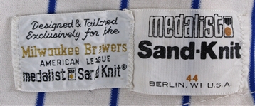 1984-85 Rollie Fingers Milwaukee Brewers Game Worn Home Jersey (MEARS A9.5)