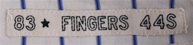 1984-85 Rollie Fingers Milwaukee Brewers Game Worn Home Jersey (MEARS A9.5)