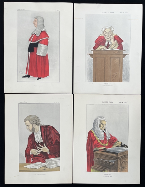 1869-1887 Vanity Fair 12"x16" Judicial Prints (Lot of 8)